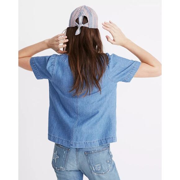 EUC Madewell Popover Swing Top - XS - Picture 2 of 7